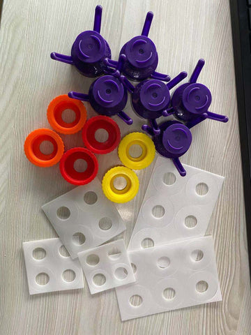 6 Pieces Of Inverted Vertical Bottle Cap Holder Plastic Bottle Leak-proof Lid