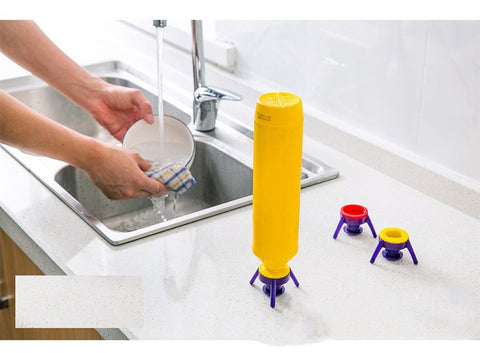 6 Pieces Of Inverted Vertical Bottle Cap Holder Plastic Bottle Leak-proof Lid