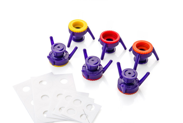 6 Pieces Of Inverted Vertical Bottle Cap Holder Plastic Bottle Leak-proof Lid