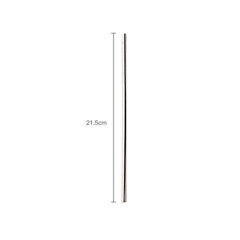 Stainless Steel Straws Titanium-Plated Color Milk Tea Coffee Beverage Metal Straws Set