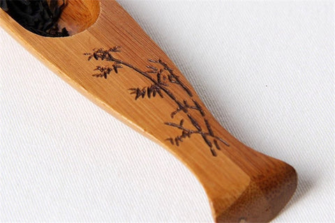 Bamboo Tea Spoon Tea Shovel Measure And Divide Tea Spoon Enjoy Tea Lotus