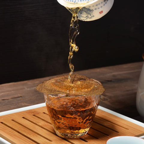 Kung Fu Tea Set, Tea Ceremony Accessories, Copper Silver Tea Strainer, Bodhi Leaf Funnel Strainer, Creative Teacup, Tea, Tea Slip Through The Net