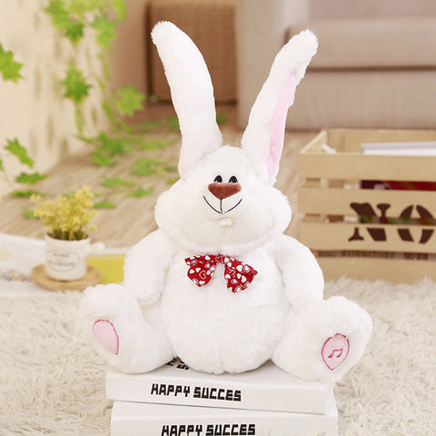 Swing Big Foot Rabbit Direct Sale Amazon Cross Border E-Commerce Popular Singing Clapping Ears White Rabbit Electric Plush Toys