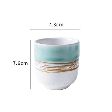 Japanese Style Ceramic Tea Cups Coffee Cups Kiln Pigmented Mugs Creativity Office Teacup Retro Drinkware