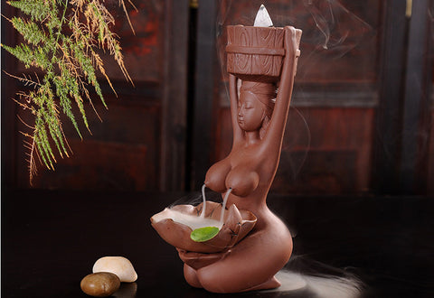 Home Furnishings Milk Tea Sister Aromatherapy Backflow Incense BurnerFun Tea Leak