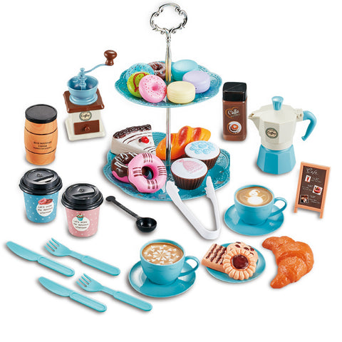 Simulation Coffee Snack Afternoon Tea Set Children's Play House Toys
