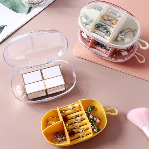 Portable Jewelry Box Small Exquisite Ring Earring Earring Earring Storage Box