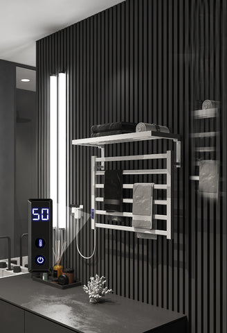 Bathroom Electric Bath Towel Warmer Heating Towel Shelf Rack Towel Dryer Shelf Heated Electric Towel Rack