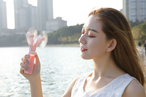 Handheld Mini Fan V36 Double Head Usb Folding Fan