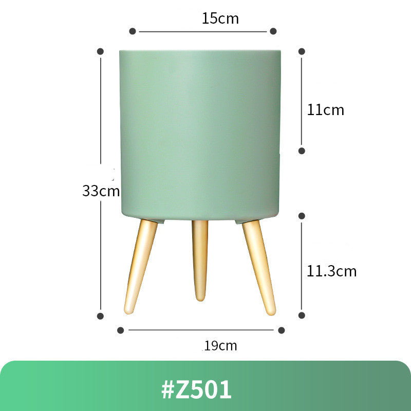 Automatic Self-Watering Flower Pot With Water Level Indicator Floor-standing Storage Basin Modern Design Ideal Gift For Friends