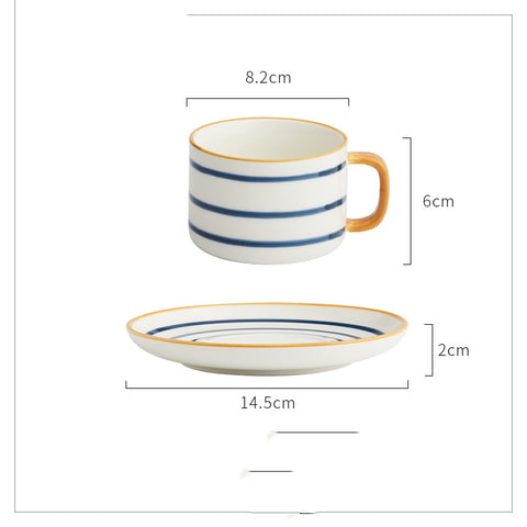 Coffee Cup Small Exquisite Japanese Ceramic Afternoon Tea Cup Saucer Set Home Breakfast Latte Cup