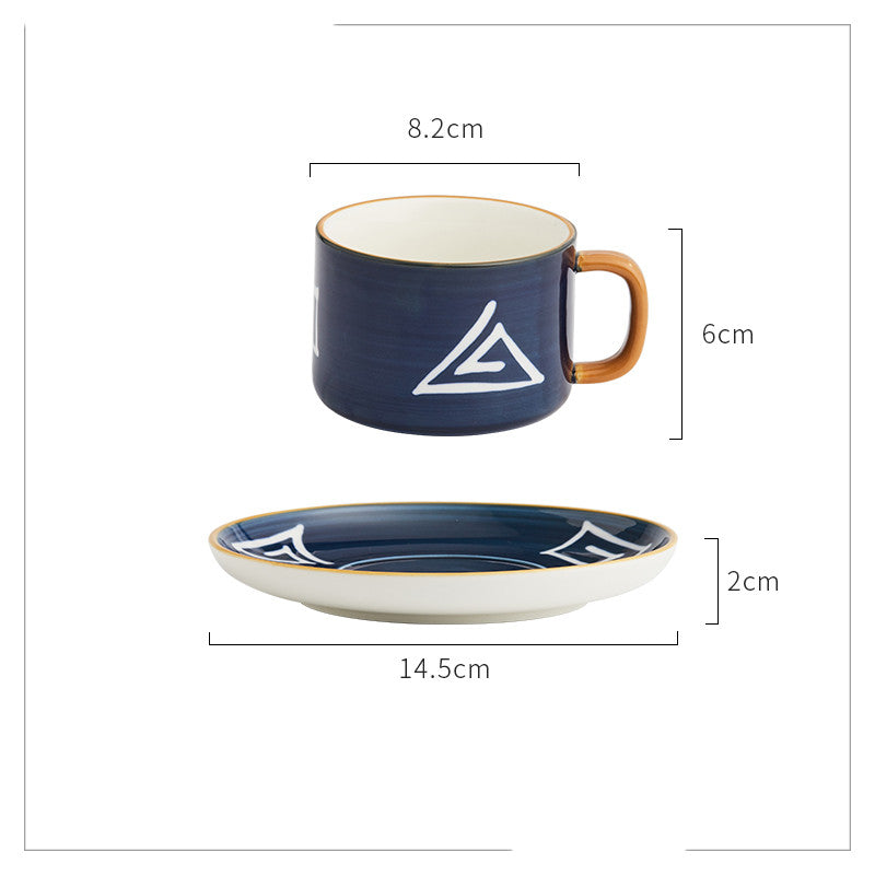 Coffee Cup Small Exquisite Japanese Ceramic Afternoon Tea Cup Saucer Set Home Breakfast Latte Cup