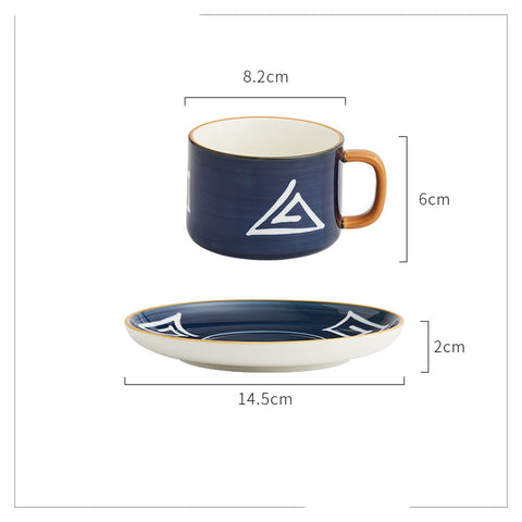 Coffee Cup Small Exquisite Japanese Ceramic Afternoon Tea Cup Saucer Set Home Breakfast Latte Cup