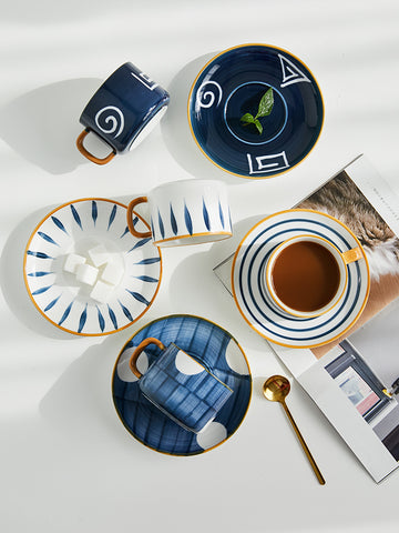 Coffee Cup Small Exquisite Japanese Ceramic Afternoon Tea Cup Saucer Set Home Breakfast Latte Cup