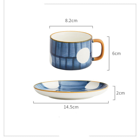 Coffee Cup Small Exquisite Japanese Ceramic Afternoon Tea Cup Saucer Set Home Breakfast Latte Cup