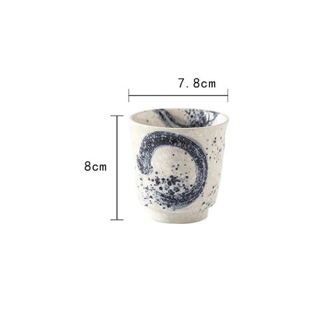 Japanese Style Tea Cup Water Cup Coffee Cup Stoneware Ceramic Hand Painted