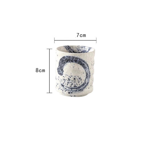 Japanese Style Tea Cup Water Cup Coffee Cup Stoneware Ceramic Hand Painted