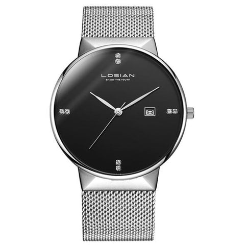 Lei Xuan men's watch ultra-thin waterproof fashion simple casual tide steel belt student quartz watch 2021 new