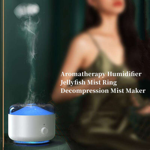 1.3L Jellyfish Bubble Smoke Ring Home Scent Essential Oil Aromatherapy Diffuser Office Desktop Portable Electric Aroma Diffuser