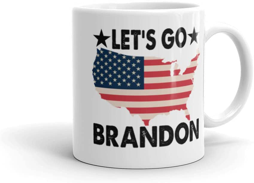 Let's Go Brandon Ceramic Coffee Mark Cup Tea Water Cup English