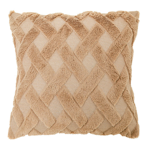 Geometric Rhombus Double-sided Three-dimensional Plush Pillowcase
