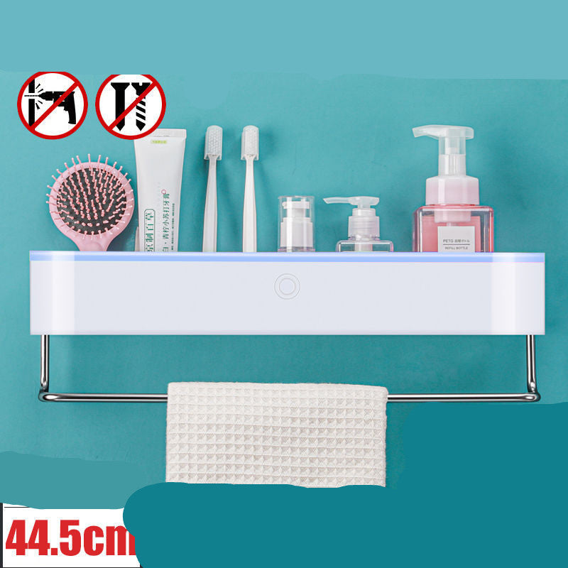 Toilet Shelf Bathroom Toilet Free Punching Vanity Wall Hanging Towel