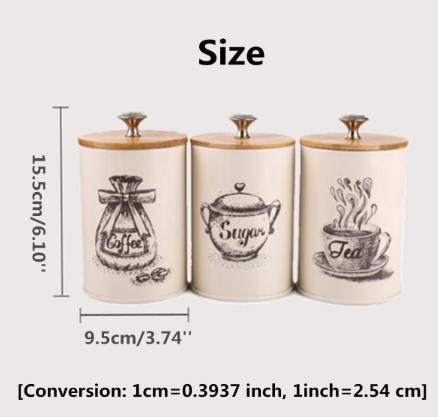 1 set Tea Coffee Sugar Storage Bottle