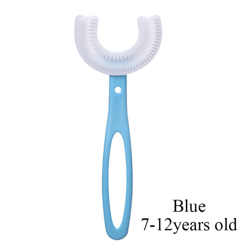 Children's U-shaped Toothbrush Soft Silicone Home Deciduous Teeth Training Toothbrush