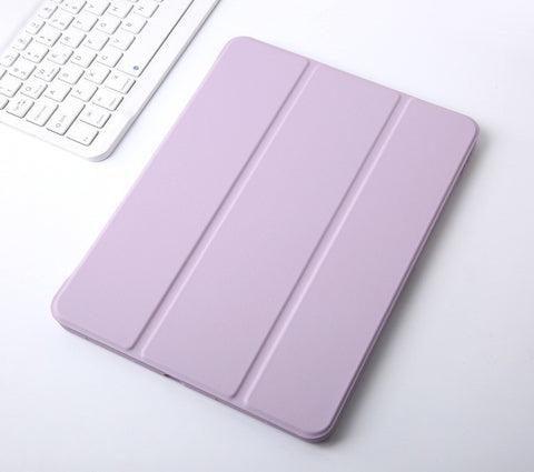 Magnetic Flat Leather Case Tri-fold With Pen Slot Separation