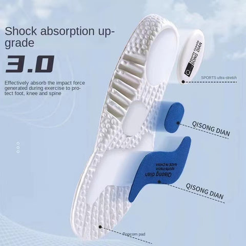 Insoles For Shoes Sole Shock Absorption Deodorant Breathable Cushion Running Shoe-pad For Feet Man Women Orthopedic Insoles