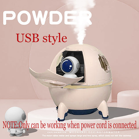 220ML Rechargeable Space Capsule Air Humidifier USB Ultrasonic Cool Mist Aromatherapy Water Diffuser With Led Light Astronaut