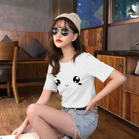 Women's Loose Fashion Print Short Sleeve T-shirt