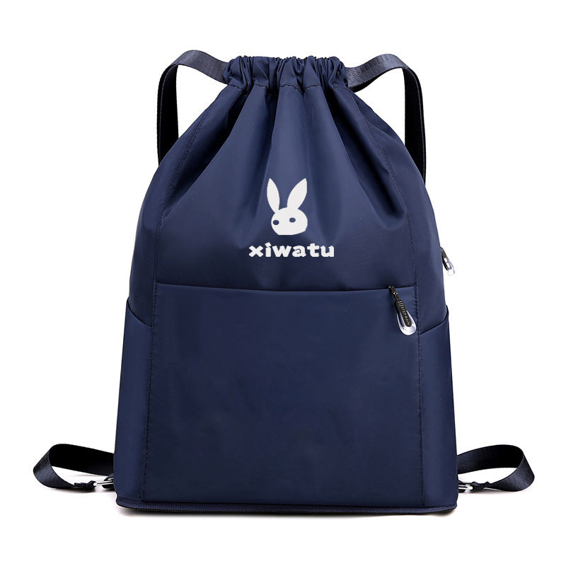 Portable Folding Backpack Sports Fitness Drawstring Leisure Beam