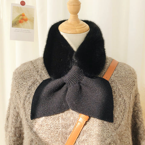 Women's Thick And Warm Plush Rabbit-like Scarf