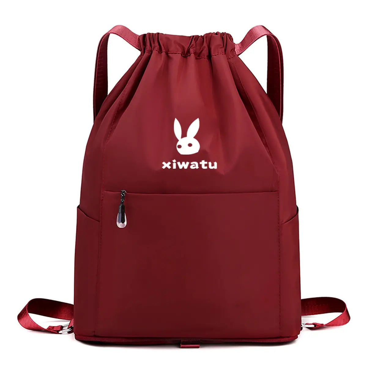 Portable Folding Backpack Sports Fitness Drawstring Leisure Beam