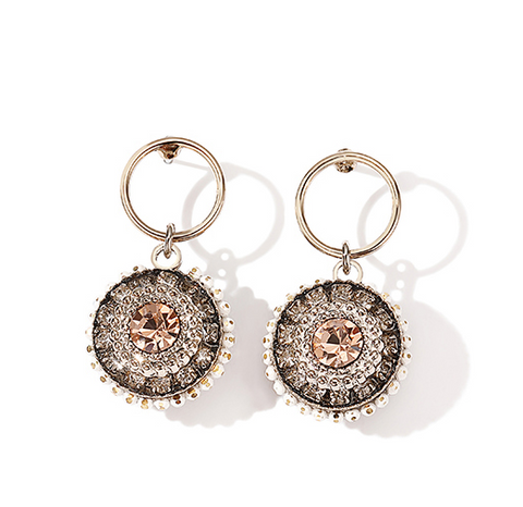 ZENGLIU Baroque personality earrings female temperament Korea wild earrings simple earrings hipster retro earrings
