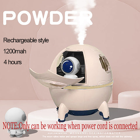 220ML Rechargeable Space Capsule Air Humidifier USB Ultrasonic Cool Mist Aromatherapy Water Diffuser With Led Light Astronaut