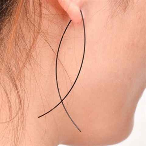 New Fashion Dangle Hanging Long Drop Earrings Ear Line For Women Simple Snake Chain Tassel Jewelry