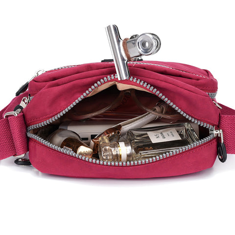 Messenger Bag Small Square Simple And Versatile Nylon Multi Compartment