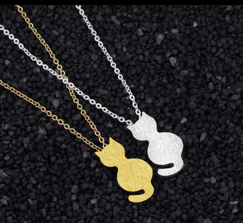 Plating alloy women's necklace trend fashion pet cat necklace