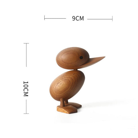 Solid Wood Duck Wooden Animal Toy