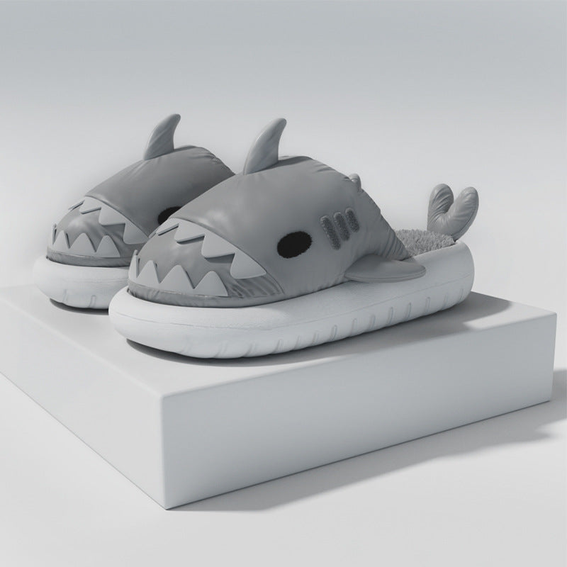 Winter Shark Slippers Detachable House Shoes For Women