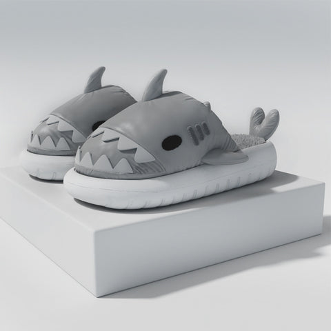 Winter Shark Slippers Detachable House Shoes For Women