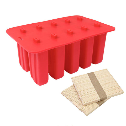 10 Consecutive Ice Cream Ice Cream Molds Silicone Ice Tray Creative Popsicle Sharpener Kitchen Tool