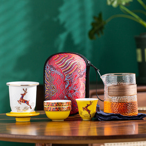 Ceramic Glass Portable Tea Set Tea Tea Water Separation Office Household