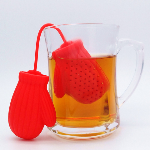 Creative Christmas gloves tea bag and tea leak