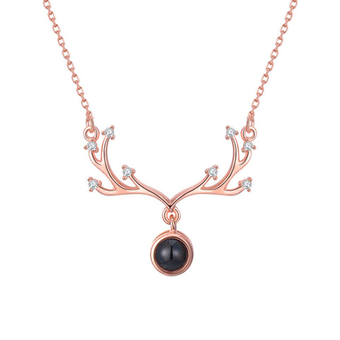 A deer has you 100 languages I love you necklace