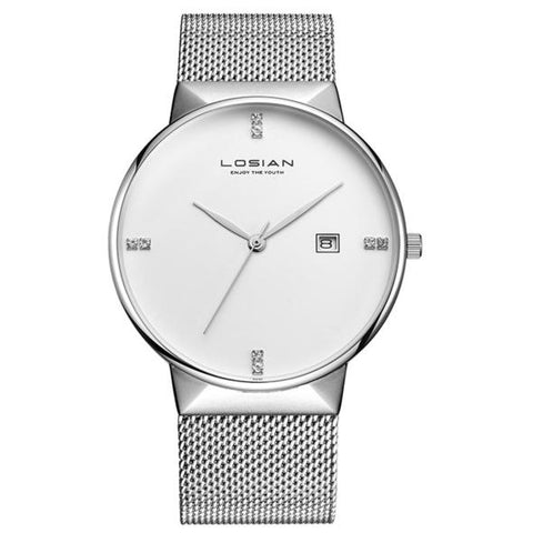 Lei Xuan men's watch ultra-thin waterproof fashion simple casual tide steel belt student quartz watch 2021 new