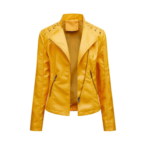 Faux Leather Jackets Women 2023 Spring Autumn Biker Coat Pu Motorcycle Suit Female Loose Streetwear Coat