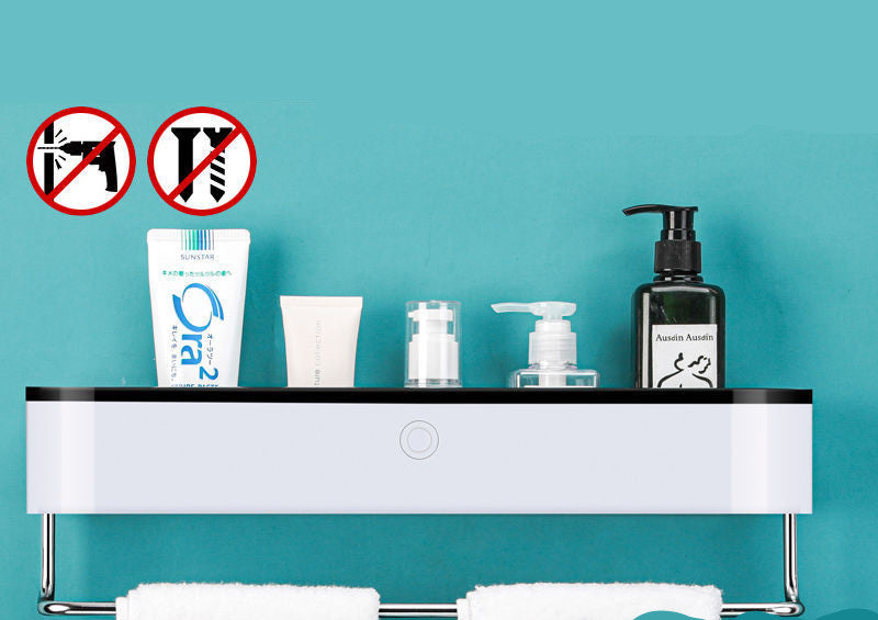 Toilet Shelf Bathroom Toilet Free Punching Vanity Wall Hanging Towel